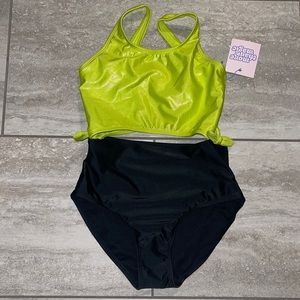 More than Magic Two Piece Swimsuit for Girls Black and Green